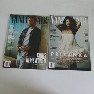 2 issues Vanity Fair magazine featuring Chris Hemsworth and Priyanka Chopra